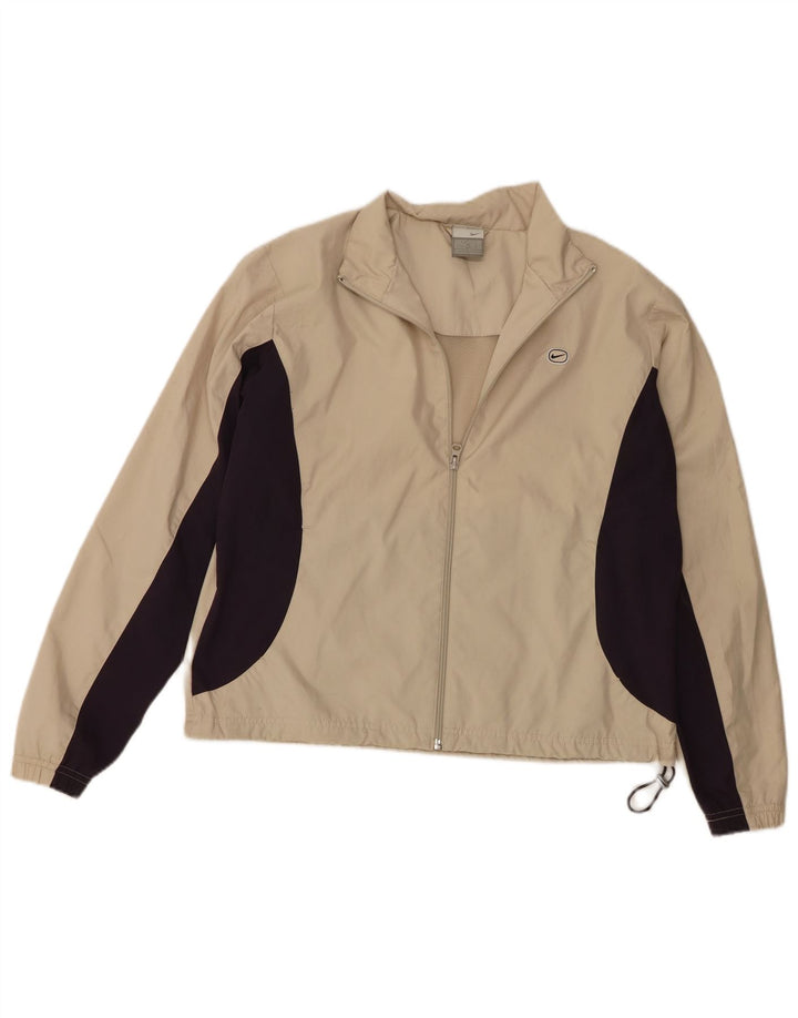Giacca da tuta da donna Nike UK 10/12 Colorblock beige medio