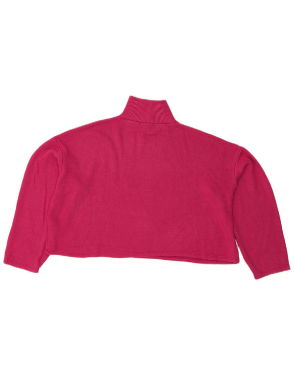 Top corto oversize da donna Zara a maniche lunghe UK 12 Poliestere rosa medio