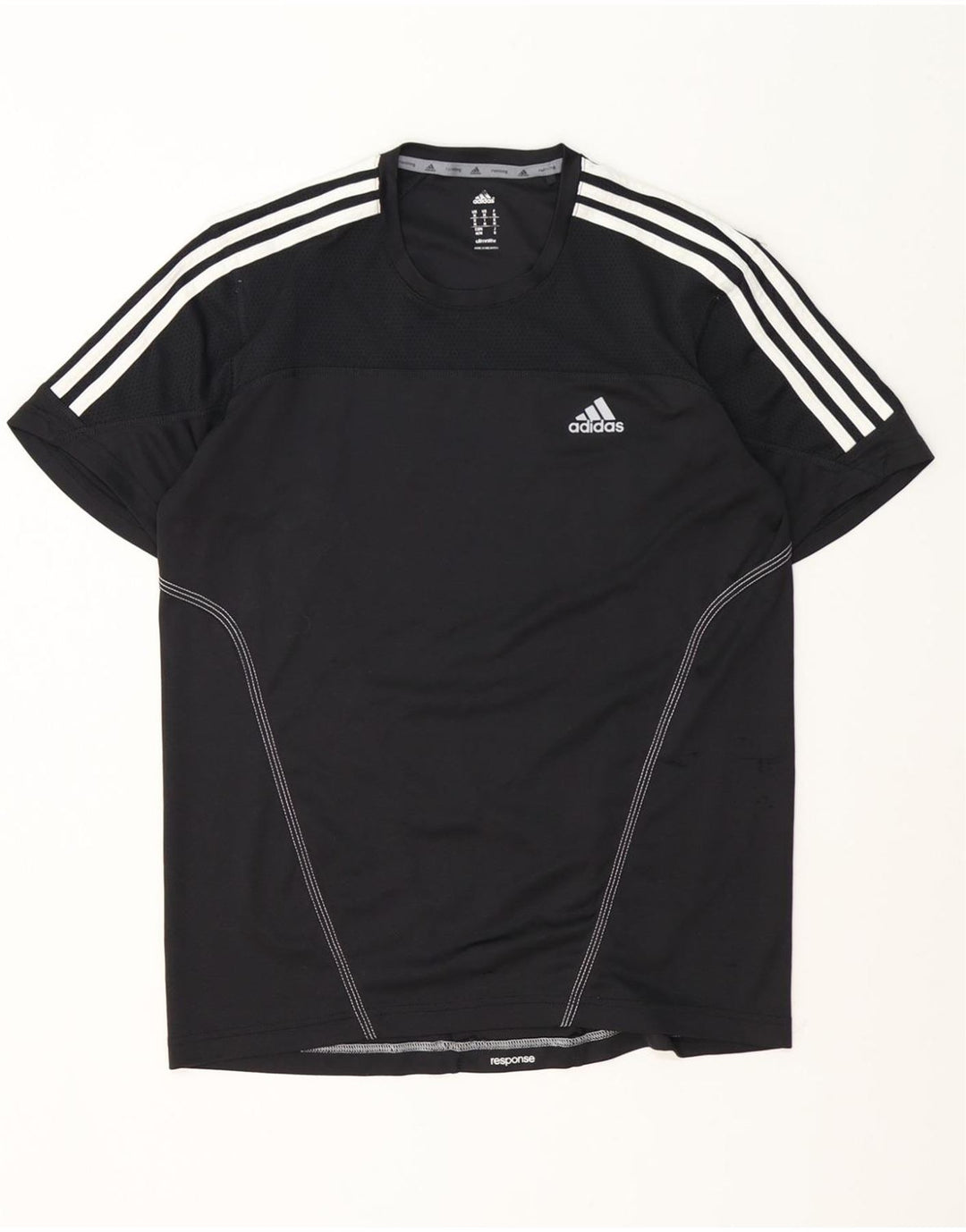 T-shirt ADIDAS Climalite da uomo, poliestere medio nero