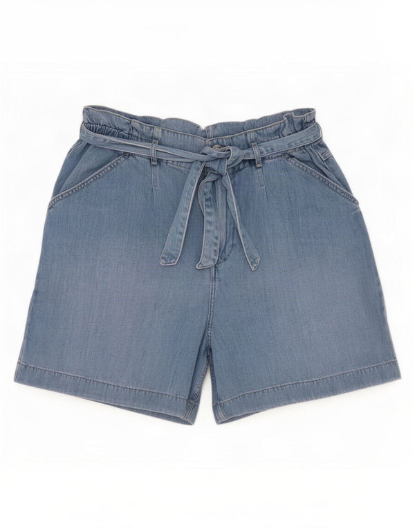 Pantaloncini di jeans a vita alta da donna Tommy Hilfiger XL W36 Lyocell blu