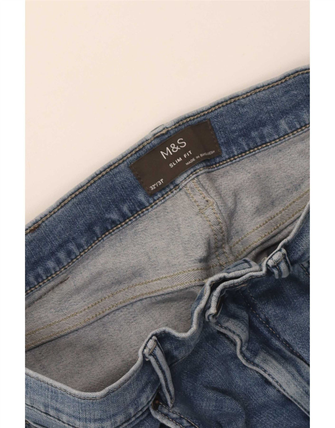 Jeans slim da uomo Marks & Spencer W32 L31 Blu