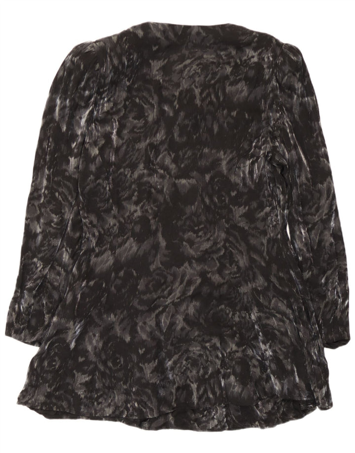 Camicetta a camicia lunga da donna Michele Boyard EU 40 Medium Black Floral