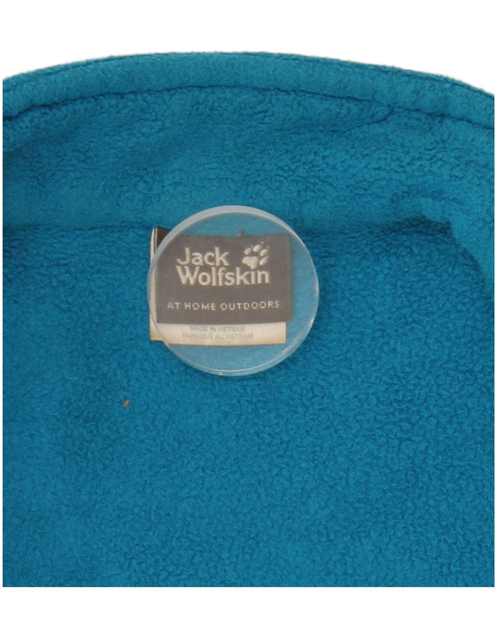 Jack Wolfskin Womens Liner Fleece Jacket UK 10 Small Blu Poliestere