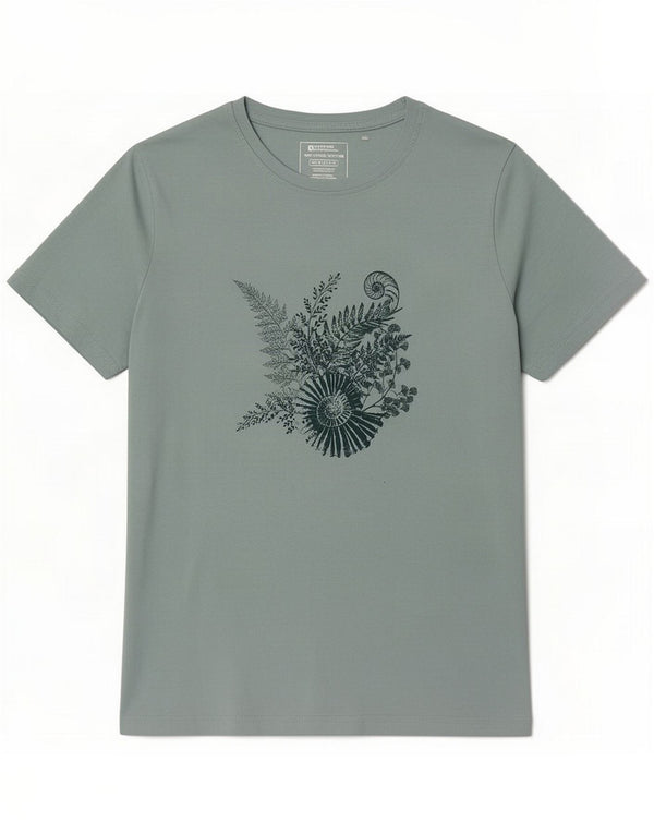 T-shirt grafica da donna Mountain Warehouse Top UK 16 Large in cotone verde