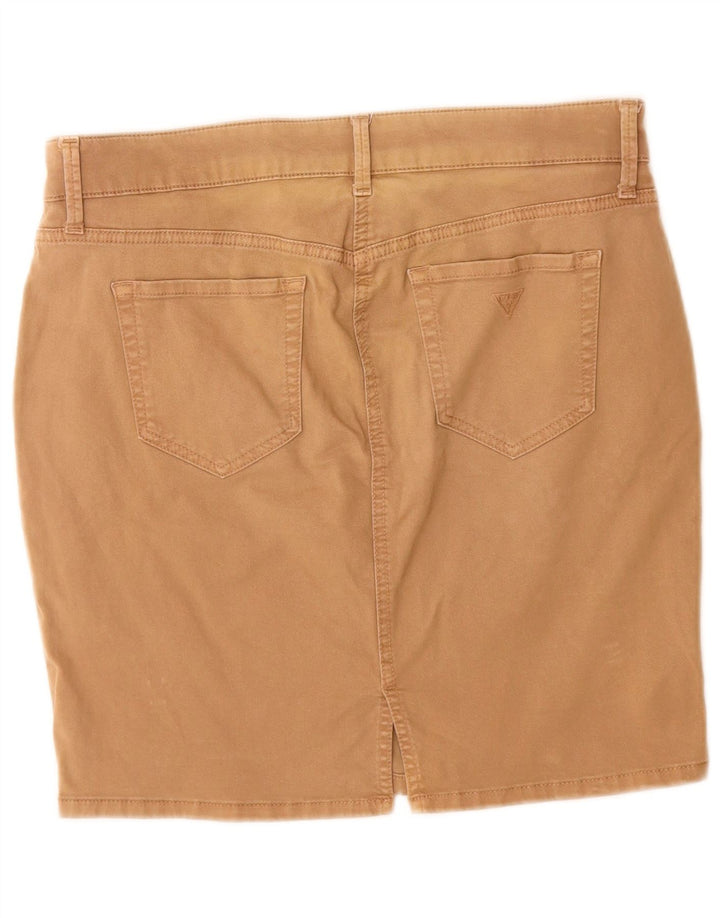 Minigonna da donna Guess W29 in cotone beige medio