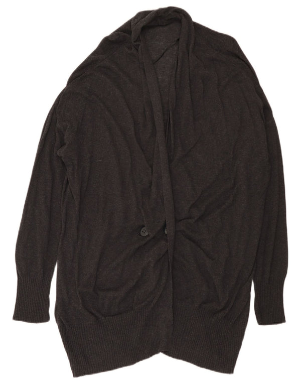 Maglione cardigan lungo oversize da donna Zara UK 14 Grigio medio