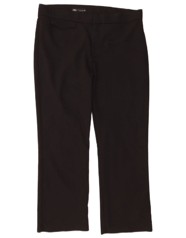 Pantaloni casual dritti da donna Zara XL W32 L25 cotone nero