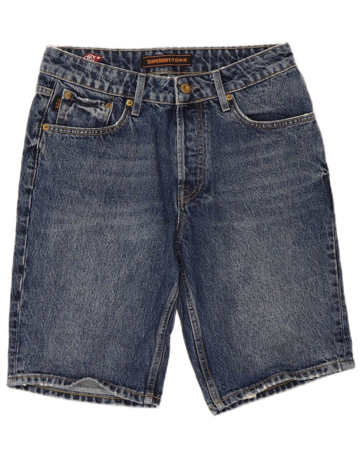 Pantaloncini di jeans da donna SUPERDRY W28 cotone blu medio