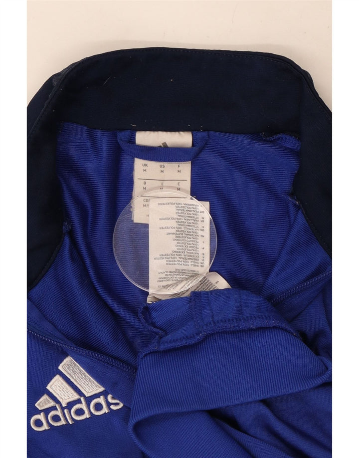 Giacca da ginnastica da uomo Adidas Top Giacca in poliestere color block blu medio