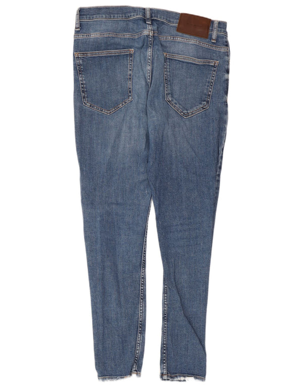 Jeans skinny da uomo Zara EU 42 Large W32 L27 Cotone blu