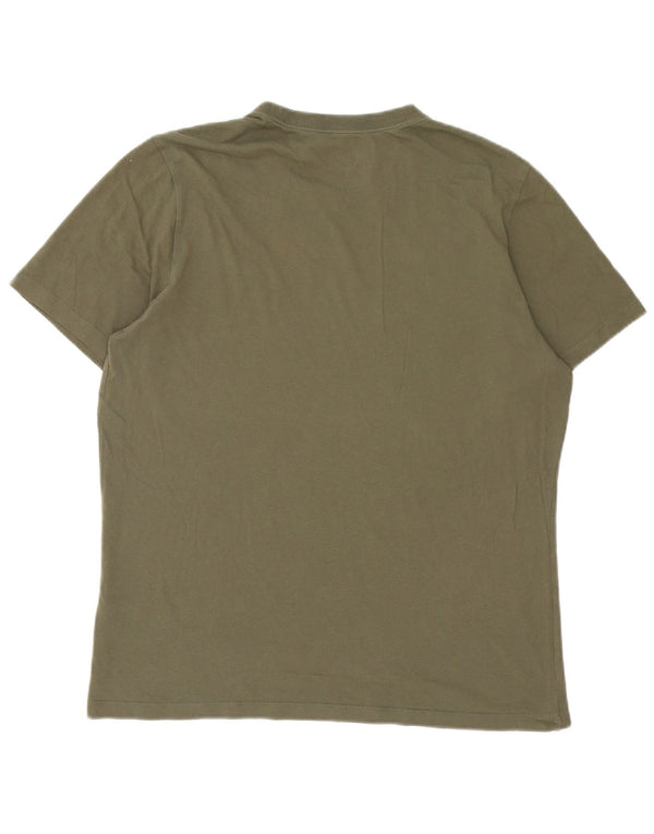 Nike Mens T-Shirt Top Large Khaki Cotton