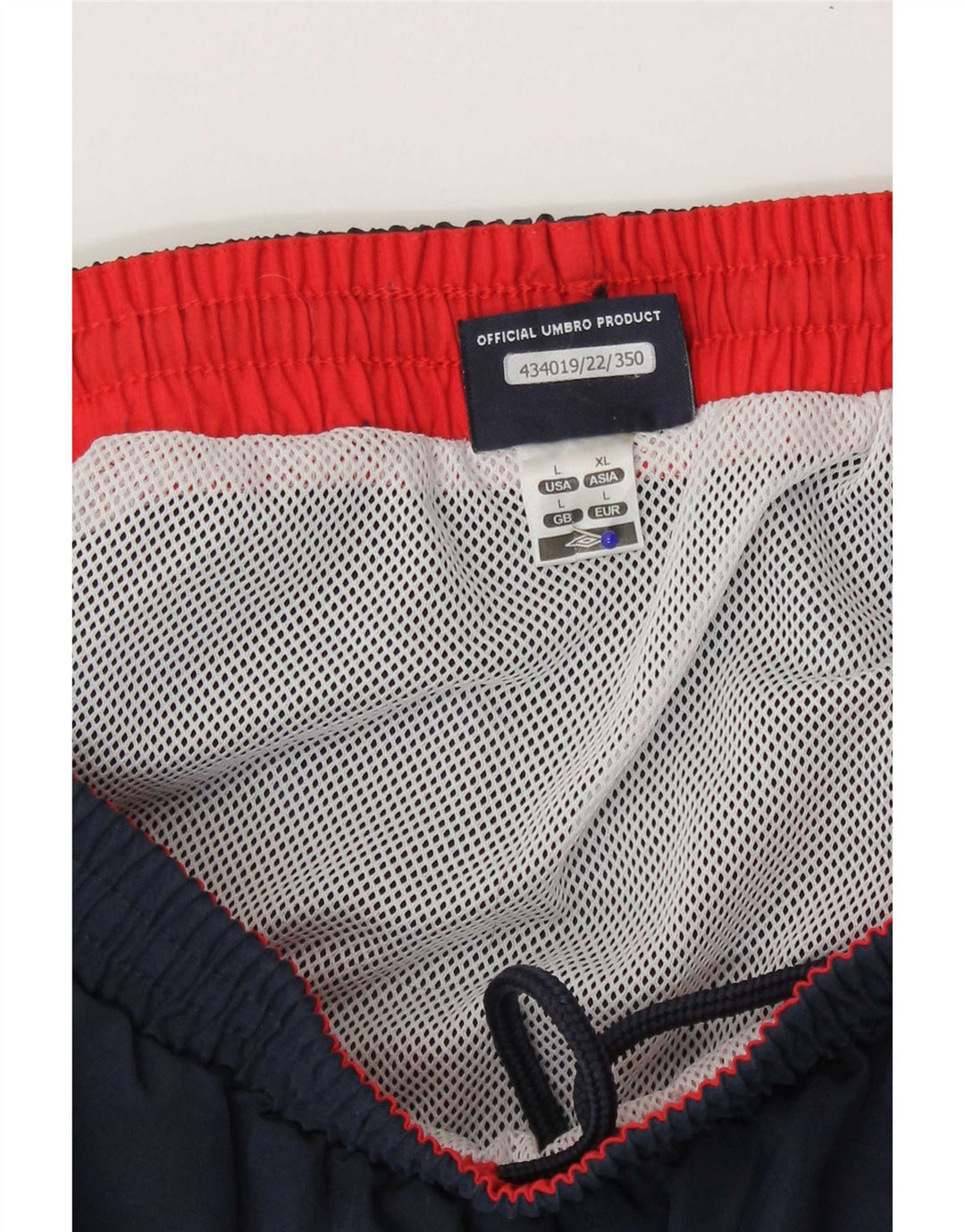 Pantaloncini sportivi da uomo Umbro Large in poliestere blu navy