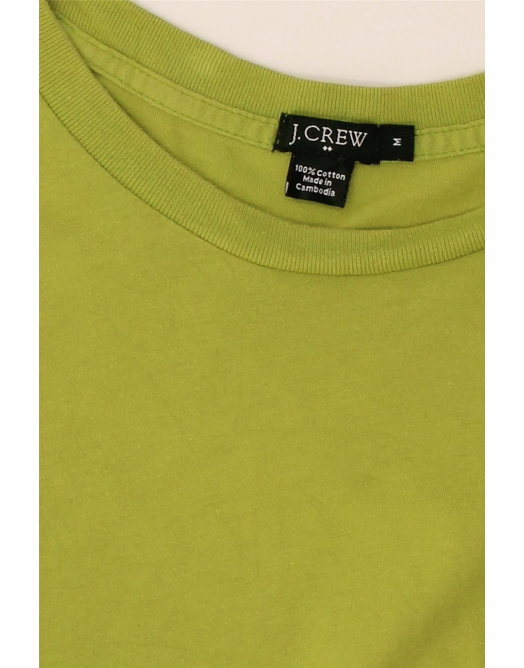J. CREW Womens T-Shirt Top UK 14 Medium Green Cotton Vintage J. Crew and Second-Hand J. Crew from Messina Hembry 