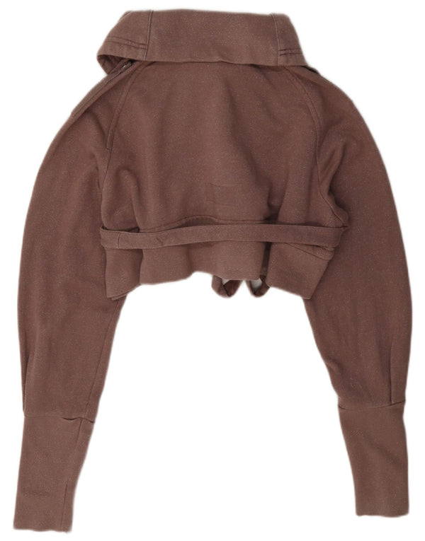 Giacca da ginnastica oversize corta da donna Adidas EU 34 XS cotone marrone