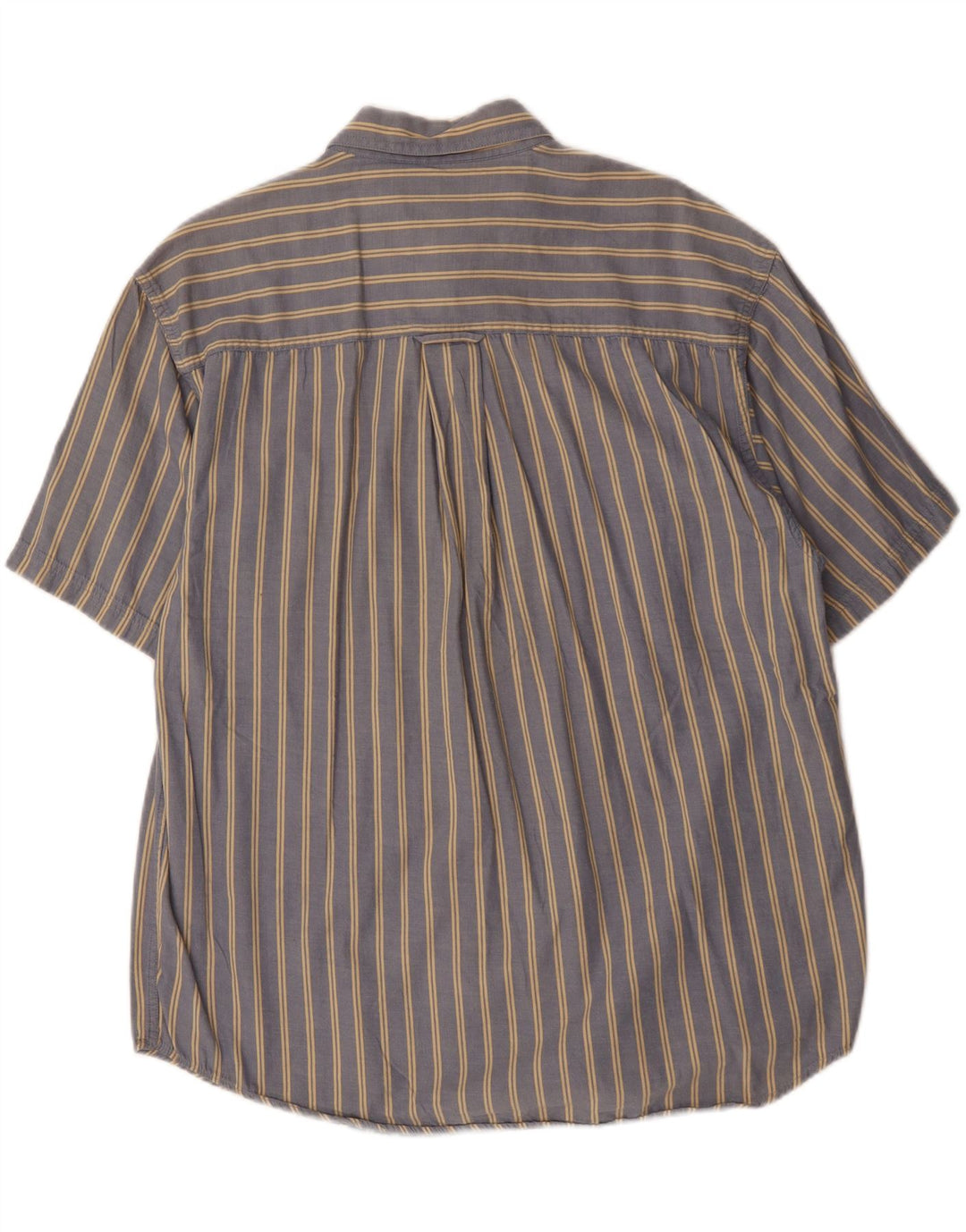 EDDIE BAUER Mens Short Sleeve Shirt Large Blue Pinstripe Cotton Vintage Eddie Bauer and Second-Hand Eddie Bauer from Messina Hembry 