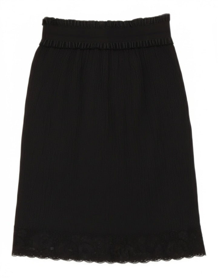 Gonna a trapezio vintage da donna W26 piccola nera