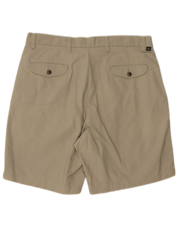 DOCKERS Mens Chino Shorts W36 Large Beige Cotton