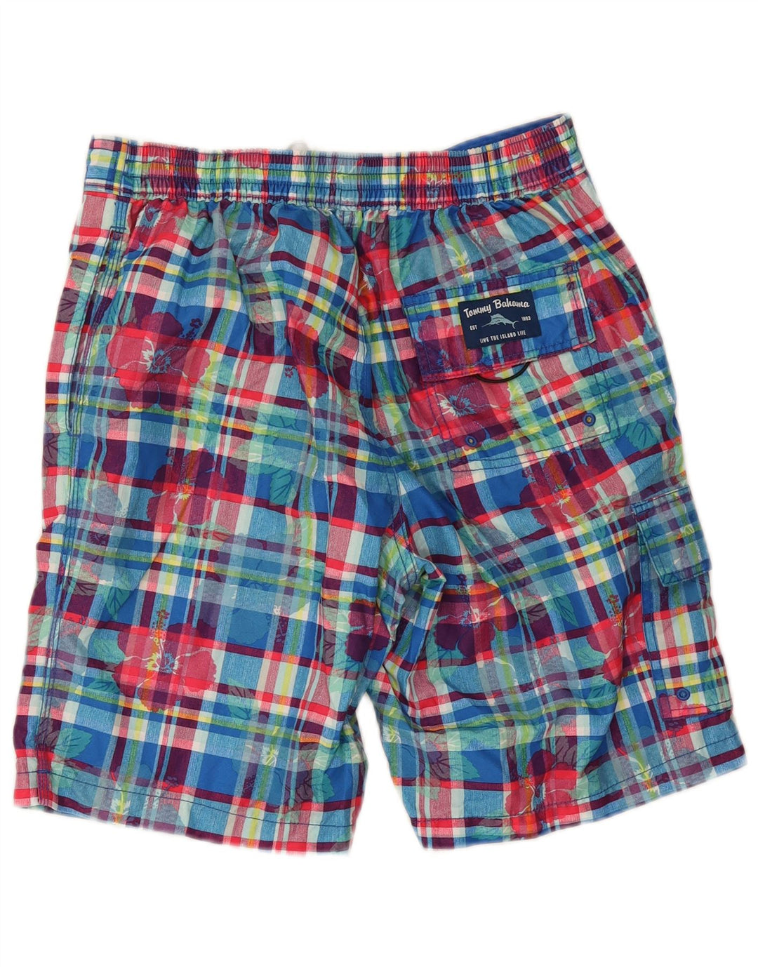 Pantaloncini da bagno da uomo Tommy Bahama piccoli quadri blu