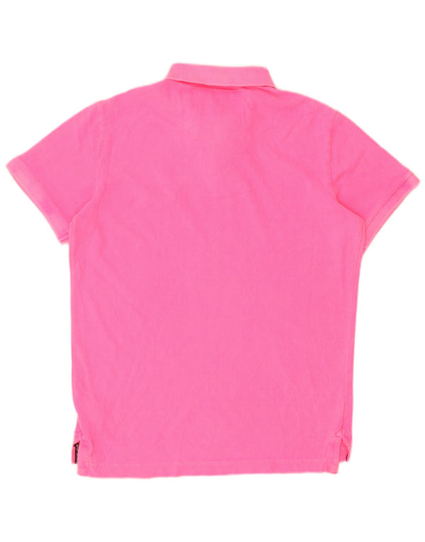 Polo da uomo SUPERDRY in cotone rosa medio