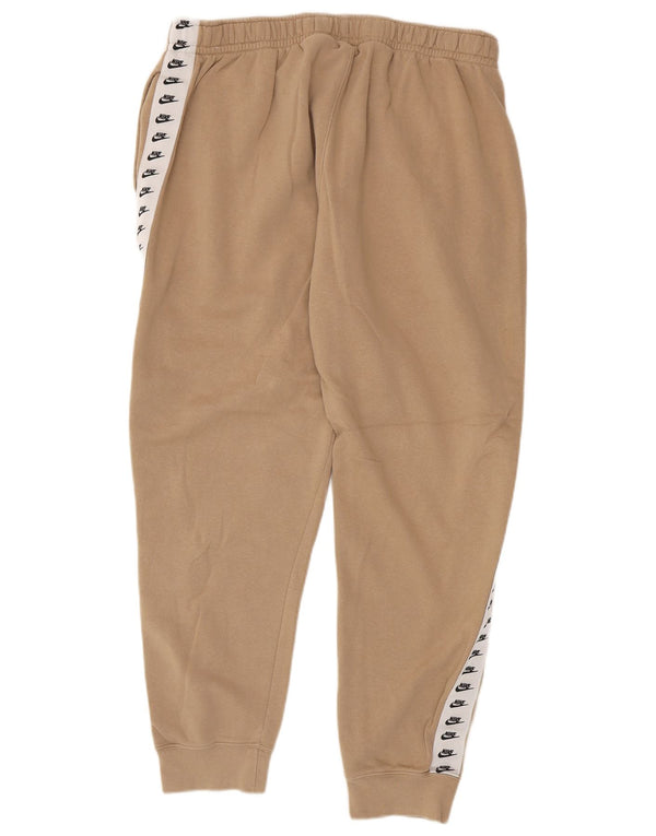Pantaloni da tuta con grafica Nike da uomo Joggers XL Beige Colourblock Cotton