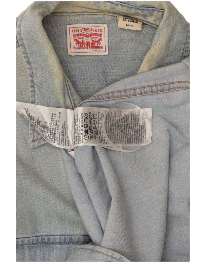 LEVI'S Womens Denim Shirt UK 10 Small Blue Cotton