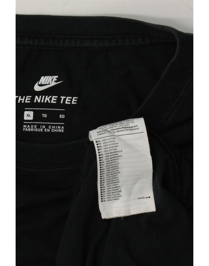 NIKE Mens T-Shirt Top XL Black Cotton Vintage Nike and Second-Hand Nike from Messina Hembry 