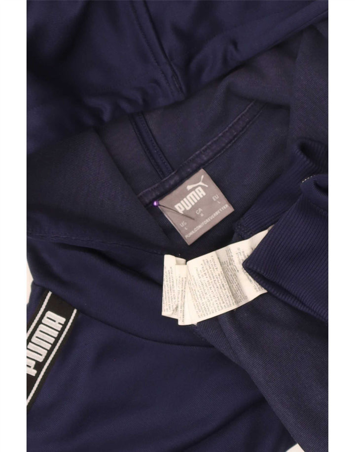 Felpa con cappuccio grafica da uomo Puma Large in poliestere blu navy