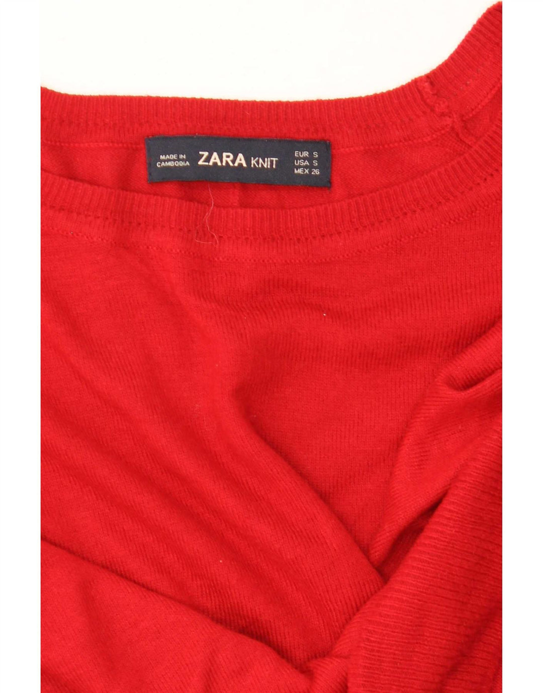 Maglione maglione oversize con scollo a barca da donna Zara UK 10 piccolo rosso