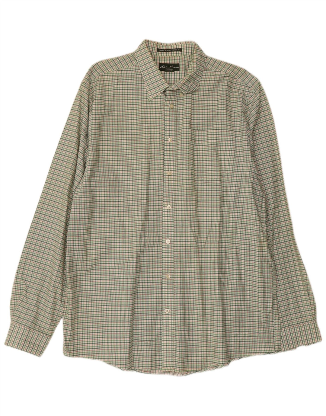 Eddie Bauer Camicia da uomo in flanella dalla vestibilità comoda e alta XL in cotone a quadri verde