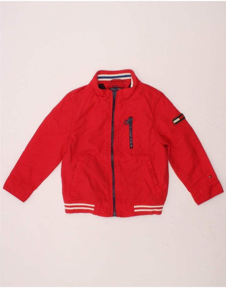 TOMMY HILFIGER Baby Boys Bomber Jacket 18-24 Months Red Nylon Vintage Tommy Hilfiger and Second-Hand Tommy Hilfiger from Messina Hembry 