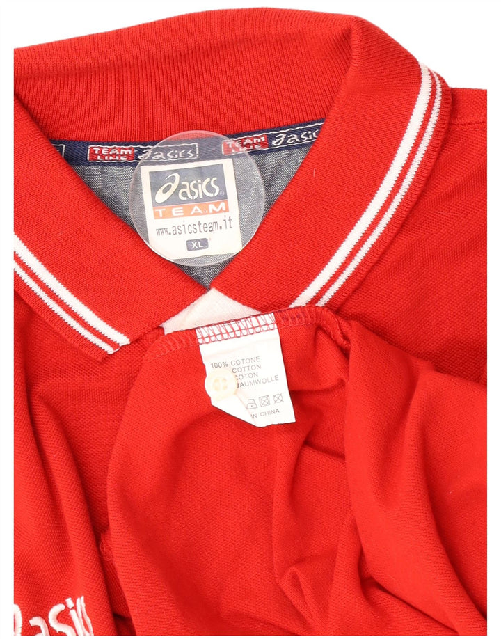 Polo Asics Uomo XL Rossa In Cotone