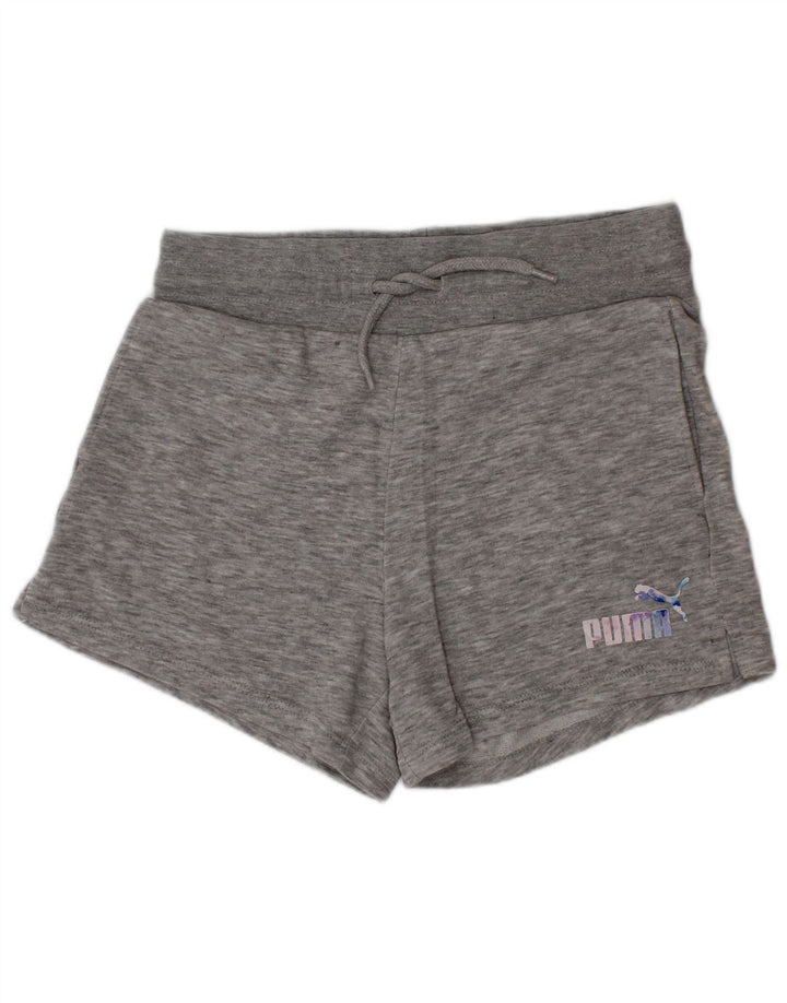 Pantaloncini sportivi grafici per ragazze Puma 11-12 anni Grigio medio