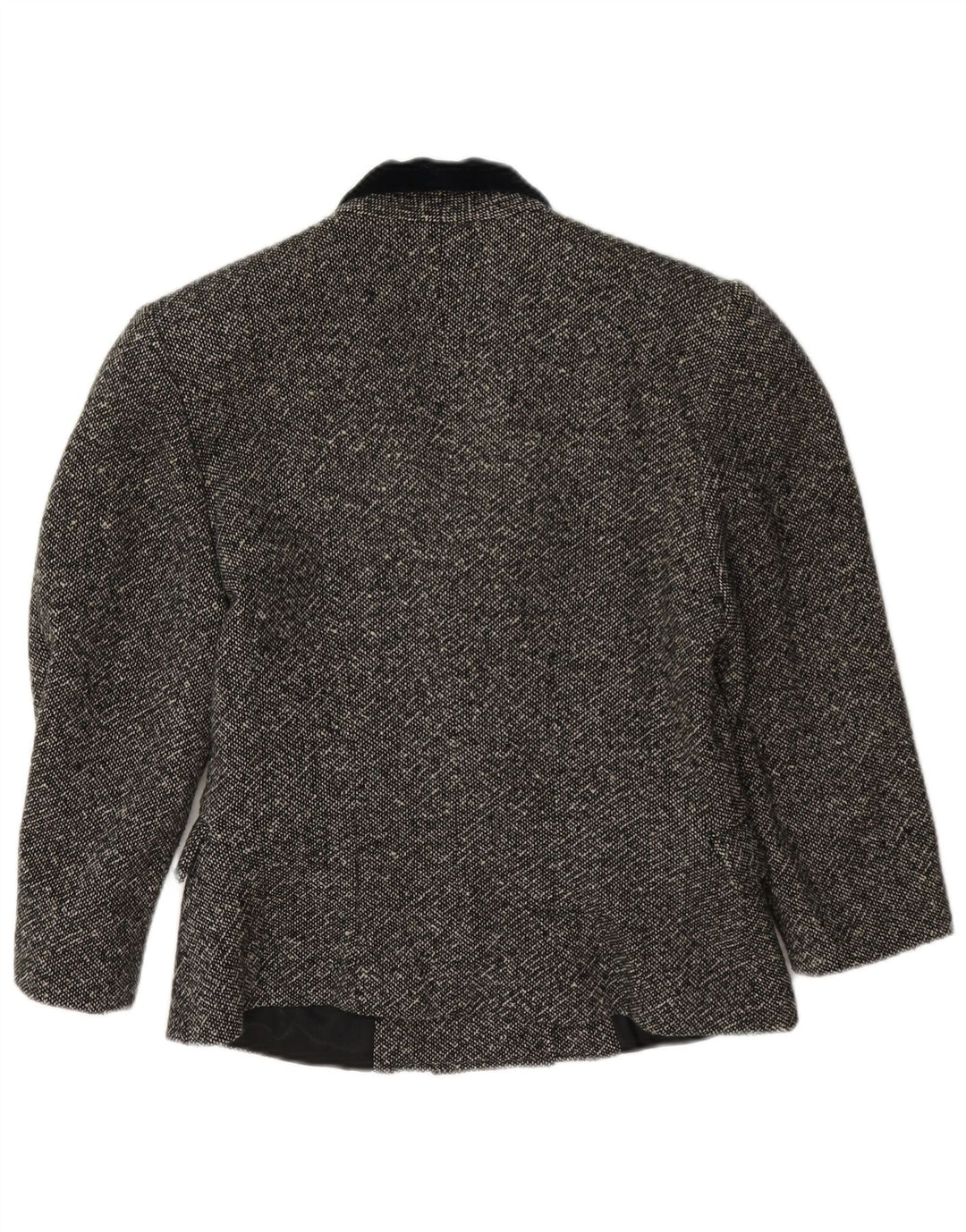 Giacca blazer doppiopetto vintage da donna con maniche a 3/4 IT 42 Grigio medio