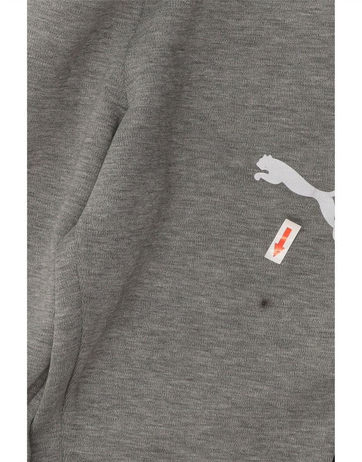 Pantaloni da tuta da uomo Puma Small in cotone color block grigio