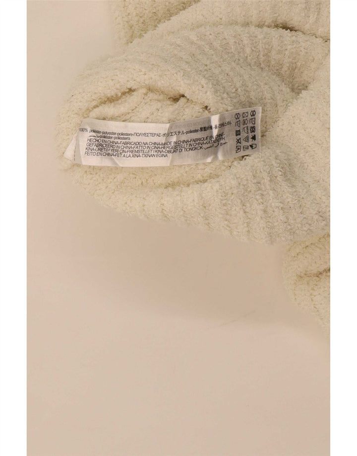 Maglione corto da donna Zara con collo dolcevita UK 10 piccolo poliestere bianco sporco