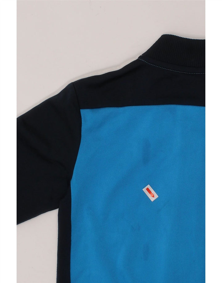 ADIDAS Boys Tracksuit Top Jacket 3-4 Years Blue Colourblock Polyester