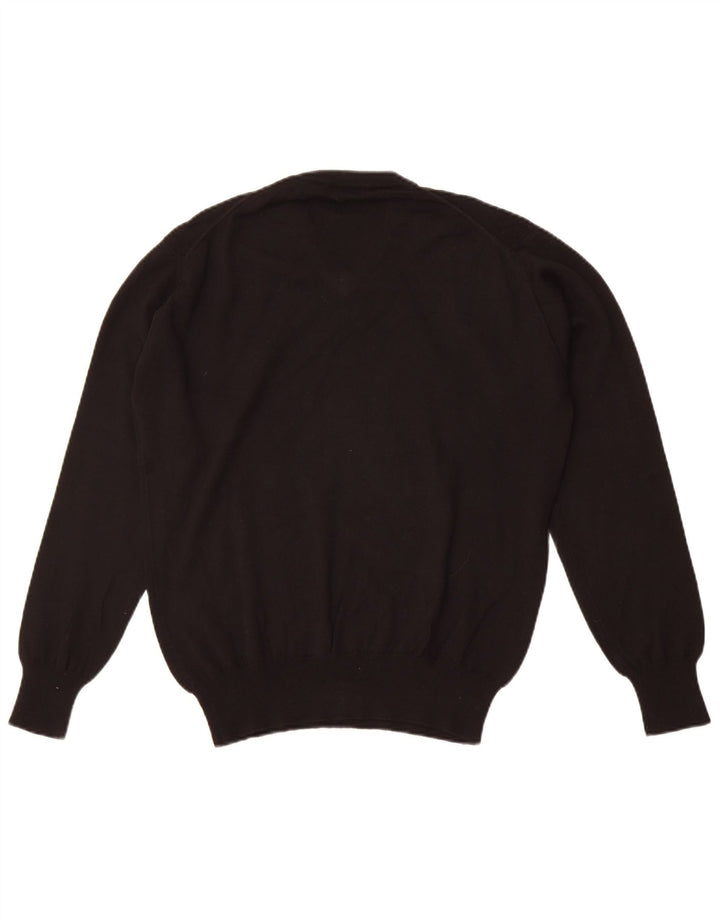 Maglione da uomo con scollo a V Cerruti 1881 IT 48 Lana merino nera media