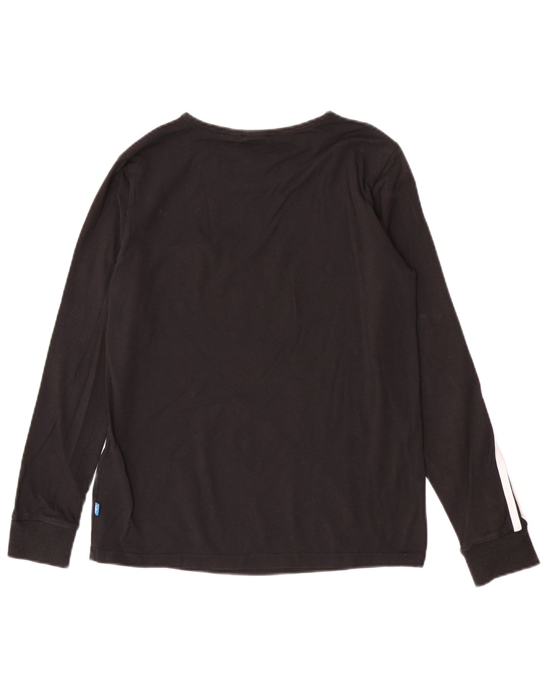 Top Adidas da donna a manica lunga UK 10 piccolo cotone nero