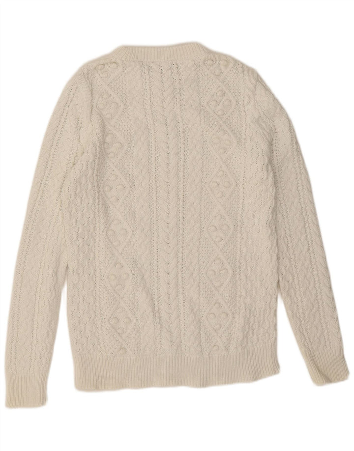 Maglione maglione girocollo da donna Zara bianco medio