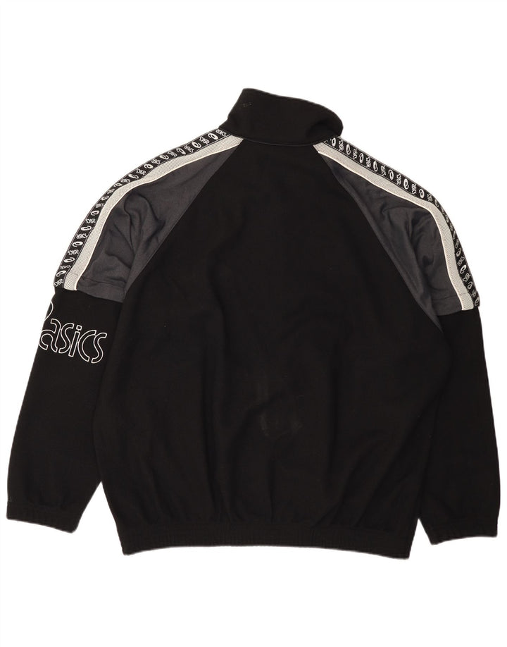 Asics - Giacca da uomo con grafica grafica, giacca grande, color block nero