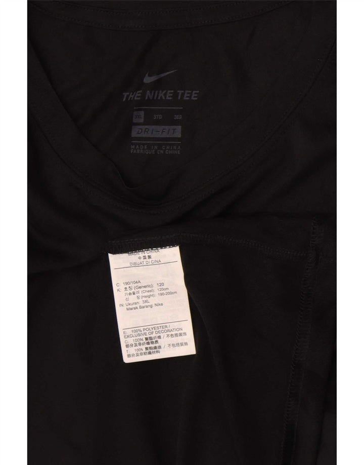 Canotta Nike Dri Fit da uomo 3XL nera in poliestere