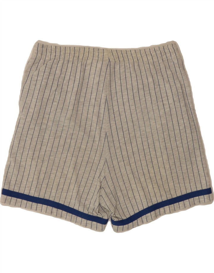 LOTTO Mens Casual Shorts UK 38/40 Medium  Grey Pinstripe Polyester Vintage Lotto and Second-Hand Lotto from Messina Hembry 
