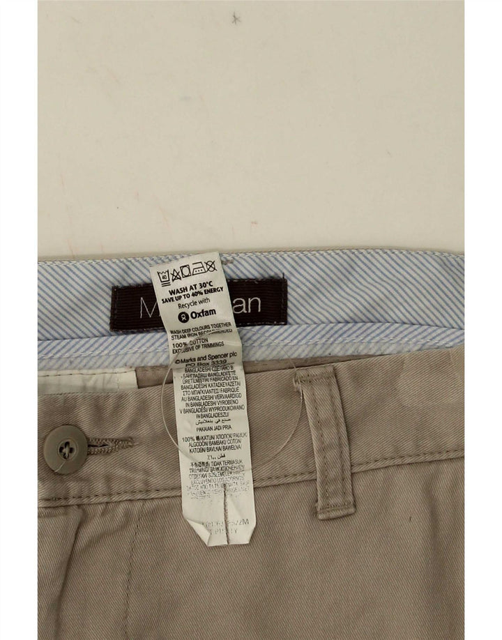 Pantaloncini chino da uomo Marks & Spencer W34 grandi in cotone beige