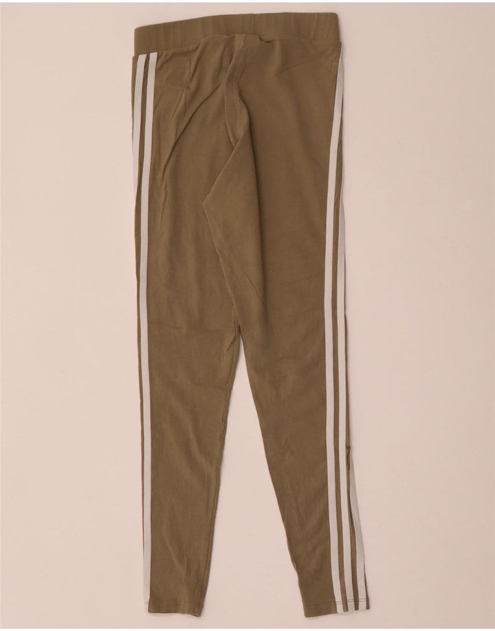 Leggings da donna ADIDAS UK 8 piccoli in cotone kaki