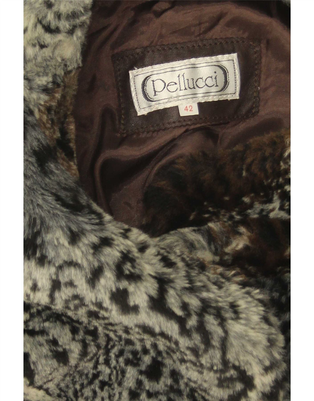 Gilet oversize da donna vintage EU 42 grande stampa animalier multicolore
