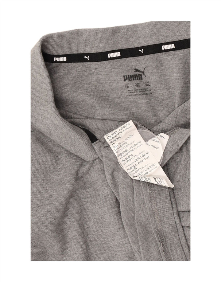 Polo Puma da uomo 2XL in cotone chiazzato grigio