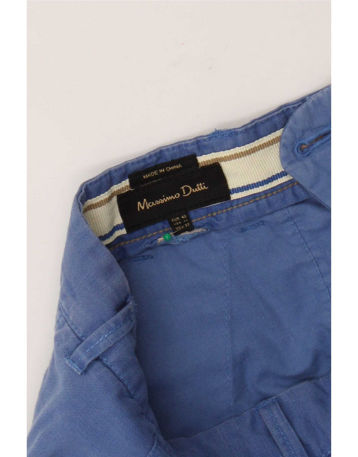 Pantaloncini cargo da uomo Massimo Dutti EU 42 Large W32 Blu