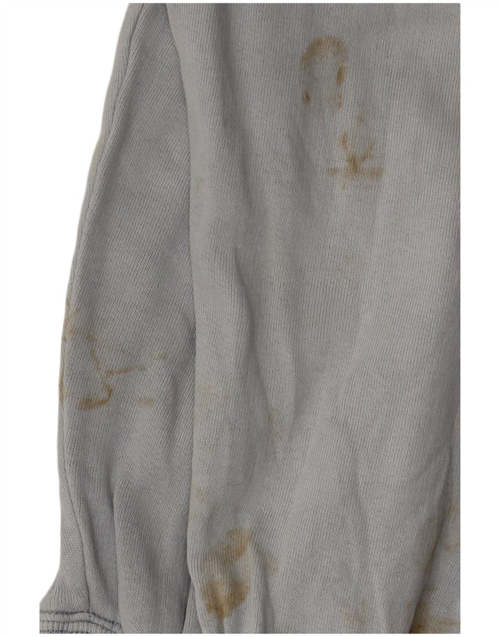 Maglione con cappuccio e zip da donna Asics UK 16 grande cotone grigio