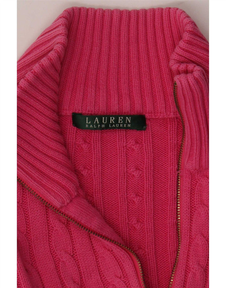 Maglione cardigan da donna Ralph Lauren UK 8 piccolo rosa