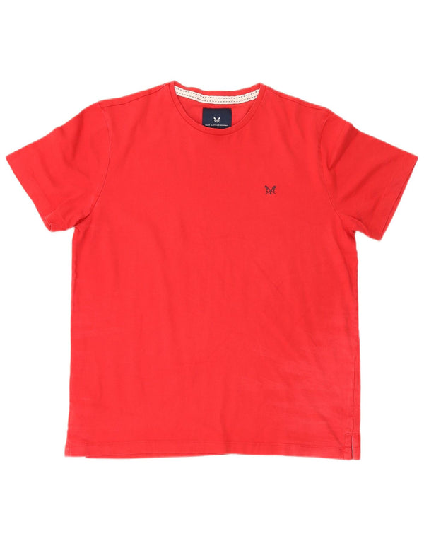 Crew Clothing T-shirt da uomo Top grande in cotone rosso